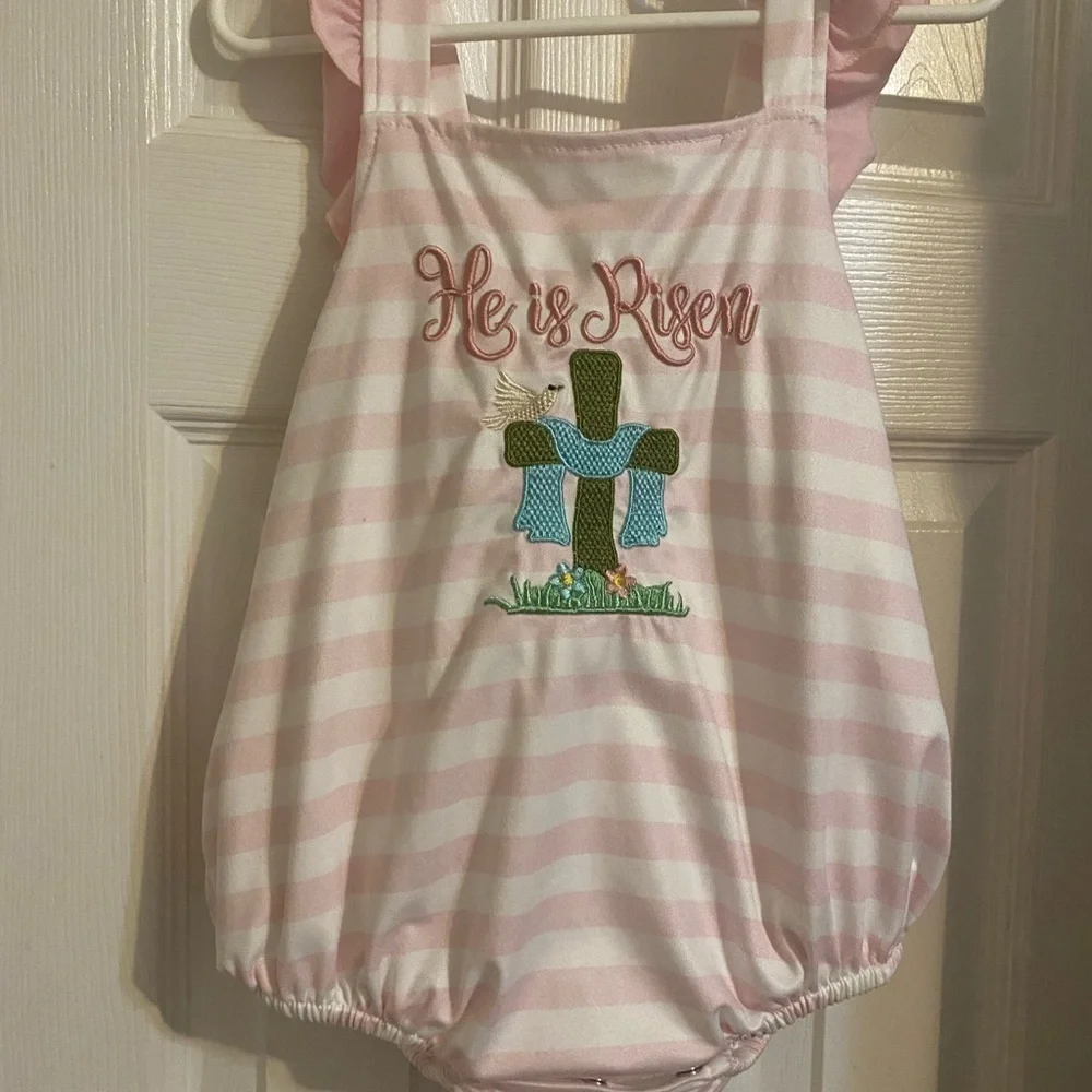 He is Risen Ruffle Butt Romper